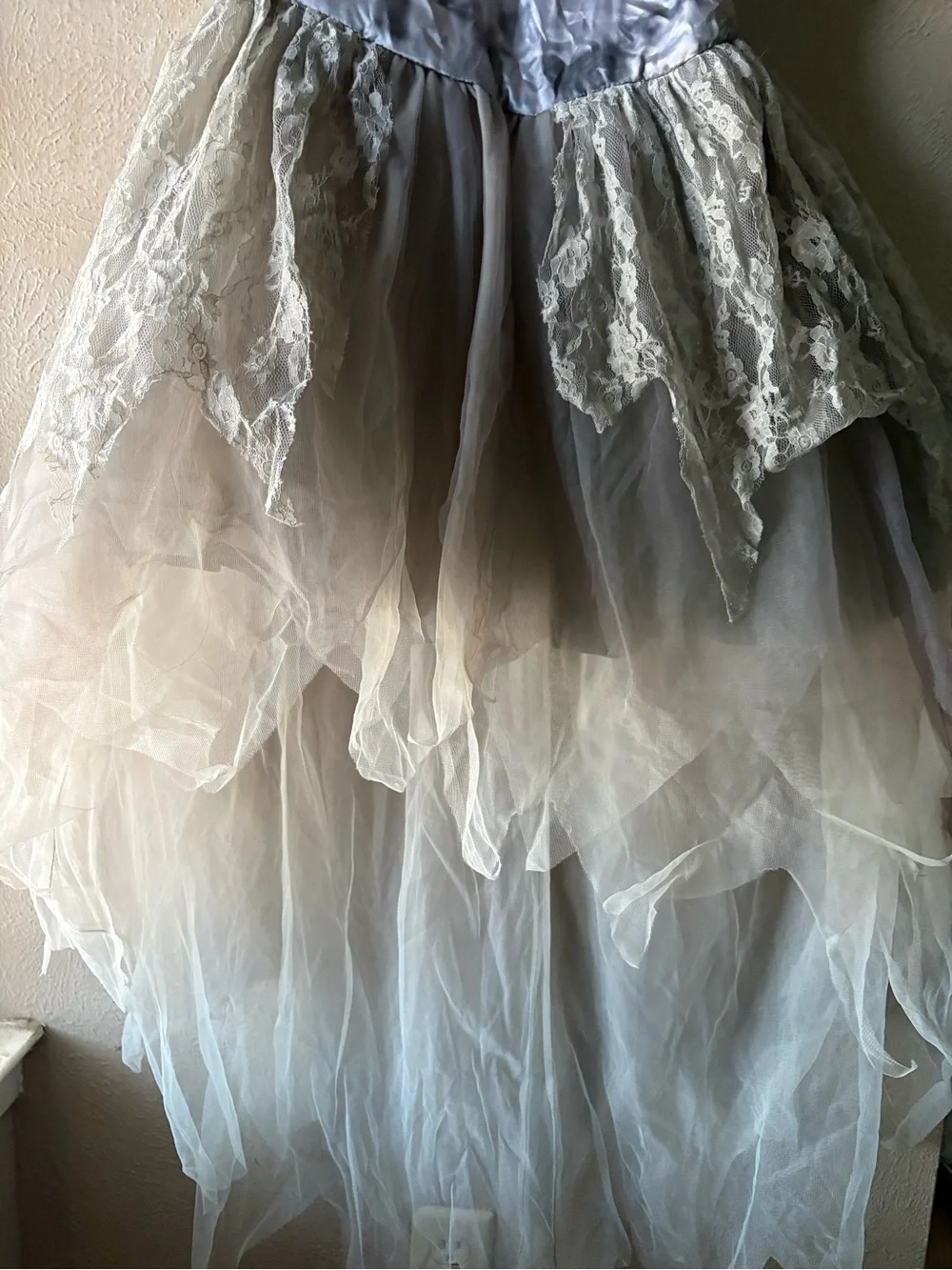 Dreamgirl Girls' Silver Gray Ghost Bride Costume